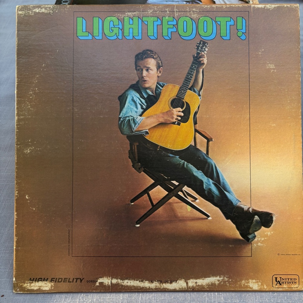 Gordon Lightfoot LIGHTFOOT! Vinyl LP Rare Orig 1966 Cdn Pressing mono ual 3487